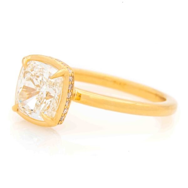 Fancy Shape Hidden Halo Ring