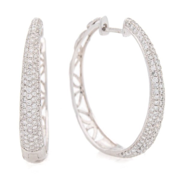 Pave Hoop Earrings