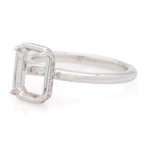 Fancy Shape Hidden Halo Ring Mounting