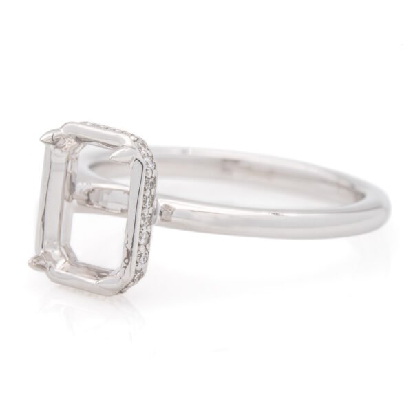 Fancy Shape Hidden Halo Ring Mounting