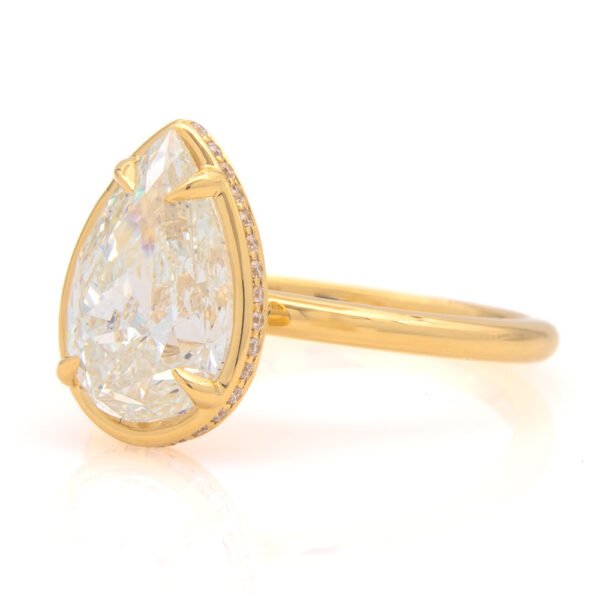 Fancy Shape Hidden Halo Ring