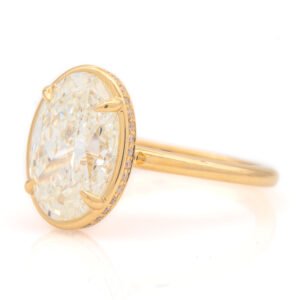 Fancy Shape Hidden Halo Ring