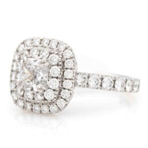 Fancy Shape Double Halo Ring