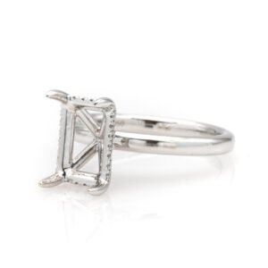 Fancy Shape Hidden Halo Ring Mounting