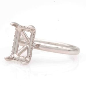 Fancy Shape Hidden Halo Ring Mounting