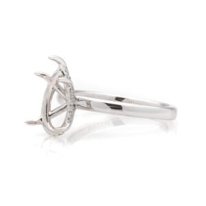 Fancy Shape Hidden Halo Ring Mounting