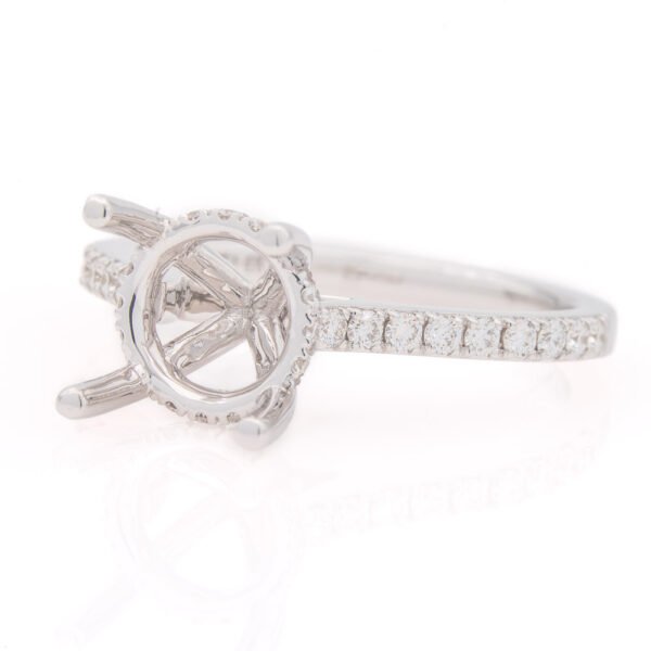 Diamond Shank Hidden Halo Ring Mounting