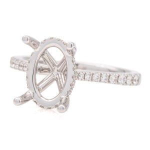 Diamond Shank Hidden Halo Ring Mounting