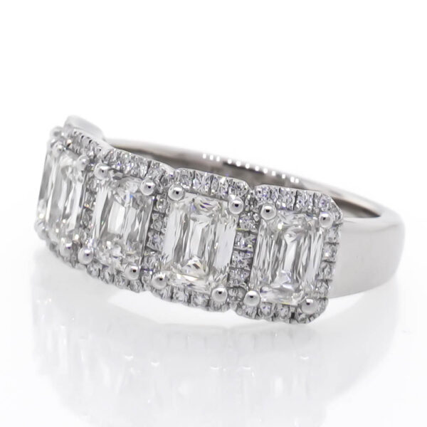 Fancy Shape Halo Multi-Stone Band