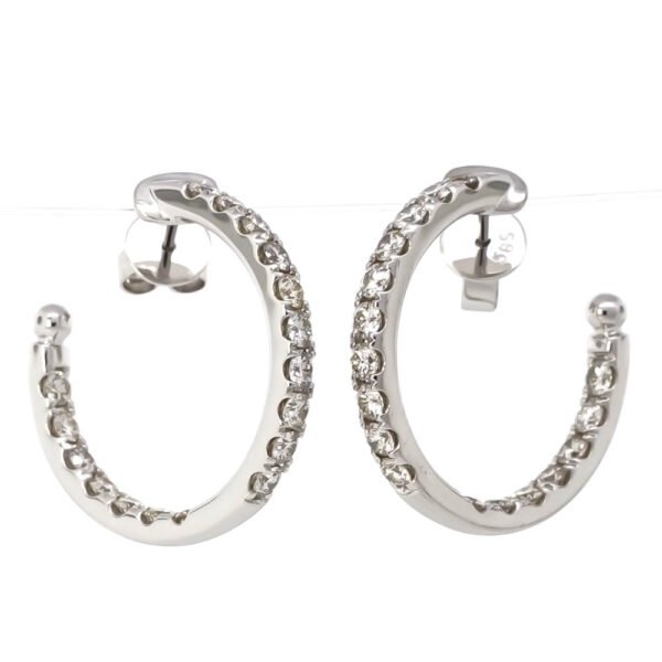 Angled Post Hoop Earrings