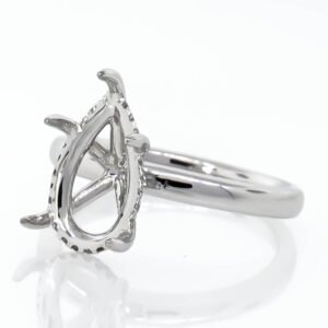 Fancy Shape Hidden Halo Ring Mounting