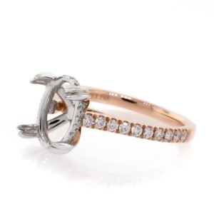Diamond Shank Hidden Halo Ring Mounting