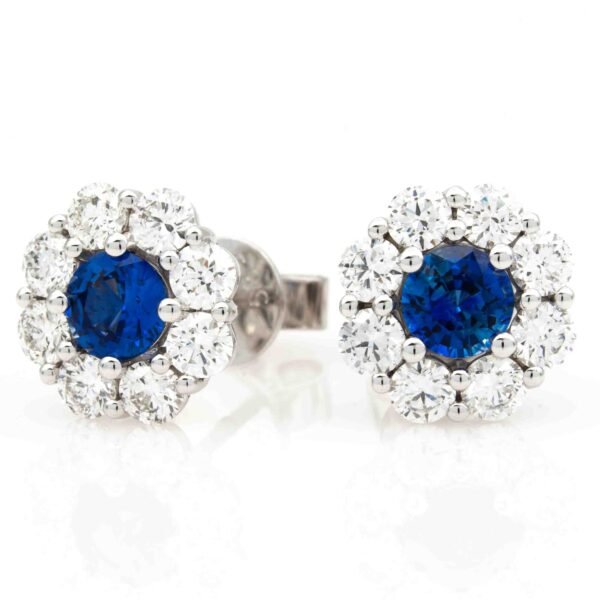 Gemstone Halo Earrings