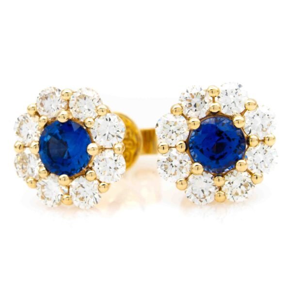 Gemstone Halo Earrings