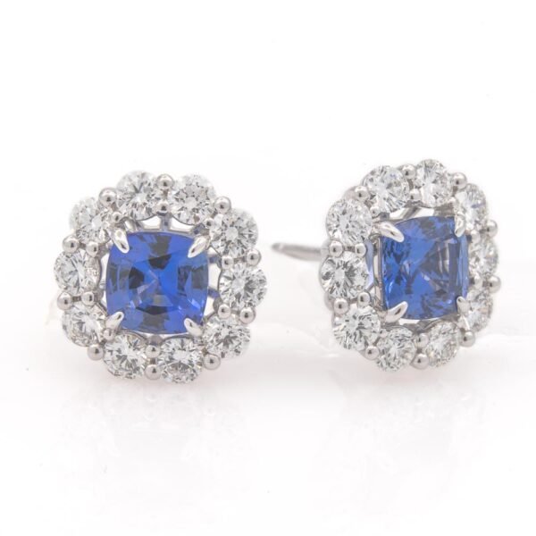 Gemstone Halo Earrings