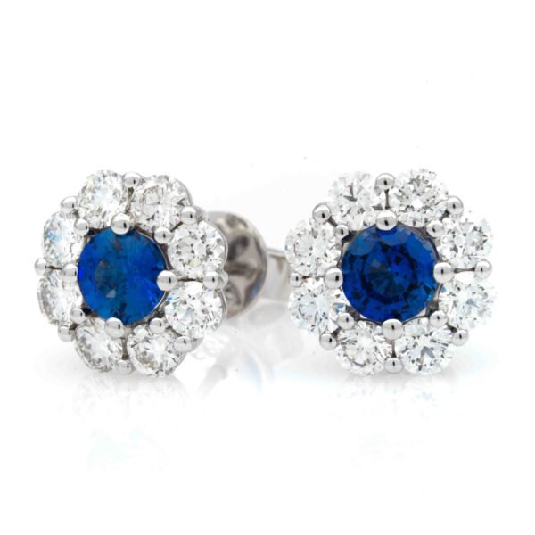 Gemstone Halo Earrings