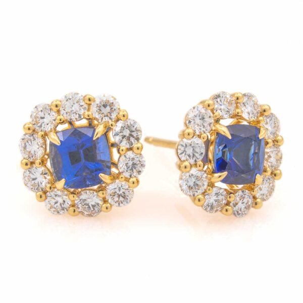 Gemstone Halo Earrings