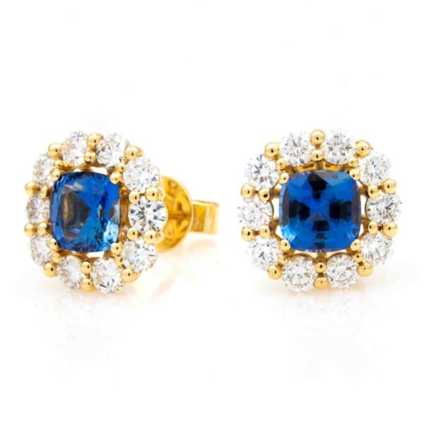 Gemstone Halo Earrings