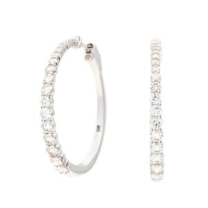 Diamond Fashion Hoop Earrings