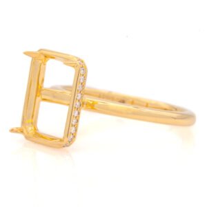 Fancy Shape Hidden Halo Ring Mounting