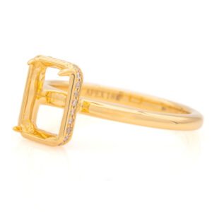 Fancy Shape Hidden Halo Ring Mounting