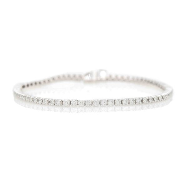 Solid/Rounded Link Tennis Bracelet