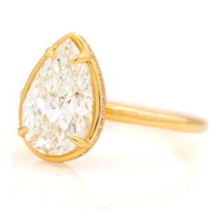 Fancy Shape Hidden Halo Ring