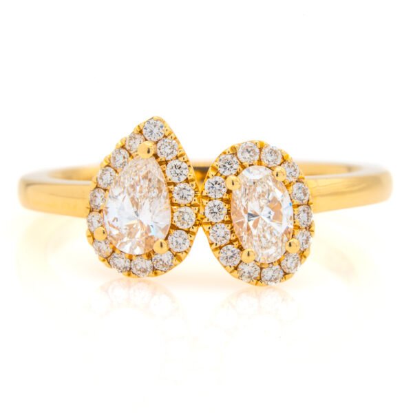 2-Stone Halo Ring
