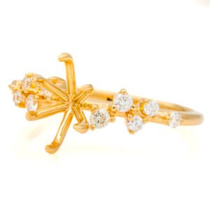 Fancy Shape Accented Ring Mounting
