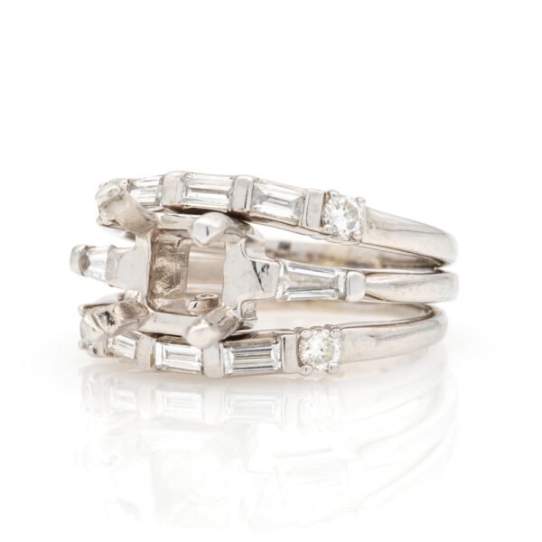 Fancy Shape Accented Ring Mounting