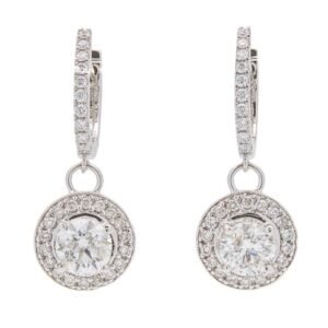 Round Halo Earrings