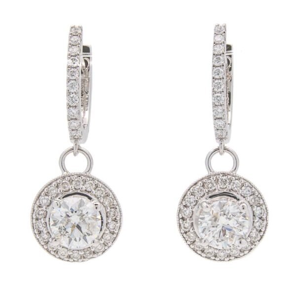 Round Halo Earrings