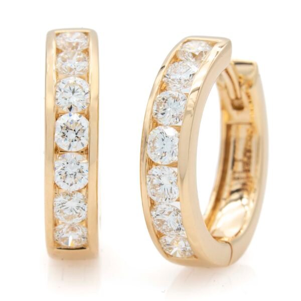 Round Huggie Hoop Earrings