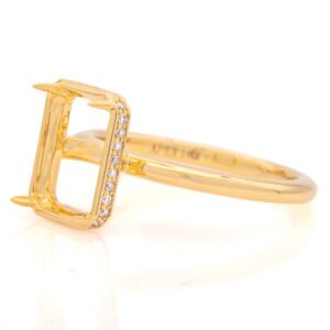 Fancy Shape Hidden Halo Ring Mounting