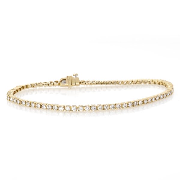 Solid/Rounded Link Tennis Bracelet