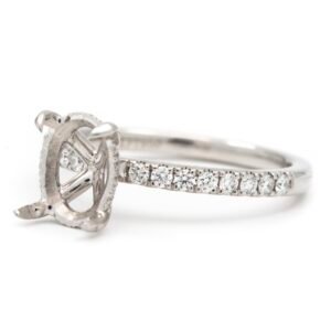 Diamond Shank Hidden Halo Ring Mounting