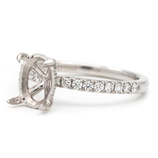 Diamond Shank Hidden Halo Ring Mounting
