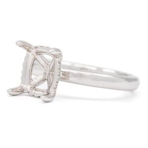 Fancy Shape Hidden Halo Ring Mounting