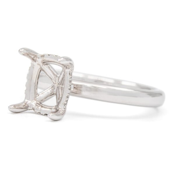 Fancy Shape Hidden Halo Ring Mounting