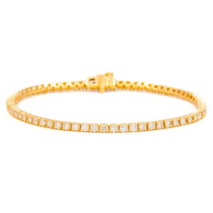 Solid/Rounded Link Tennis Bracelet