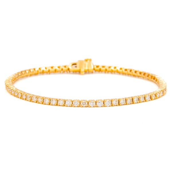 Solid/Rounded Link Tennis Bracelet