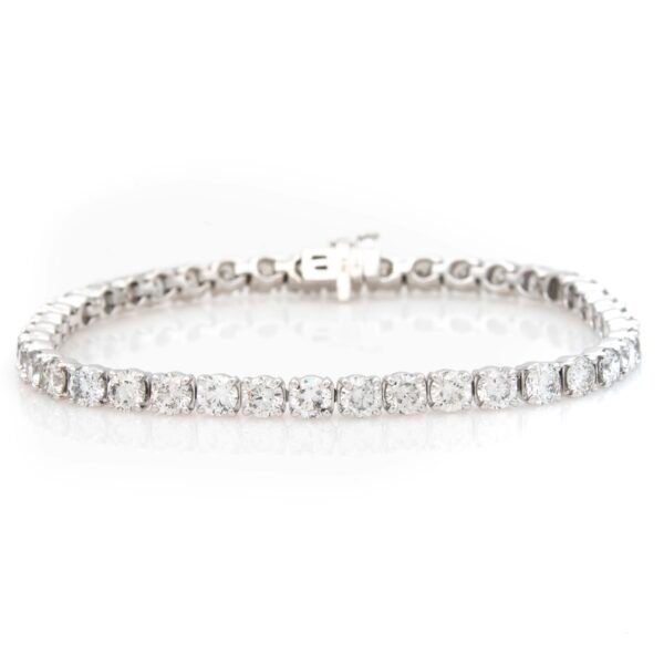 Solid/Rounded Link Tennis Bracelet