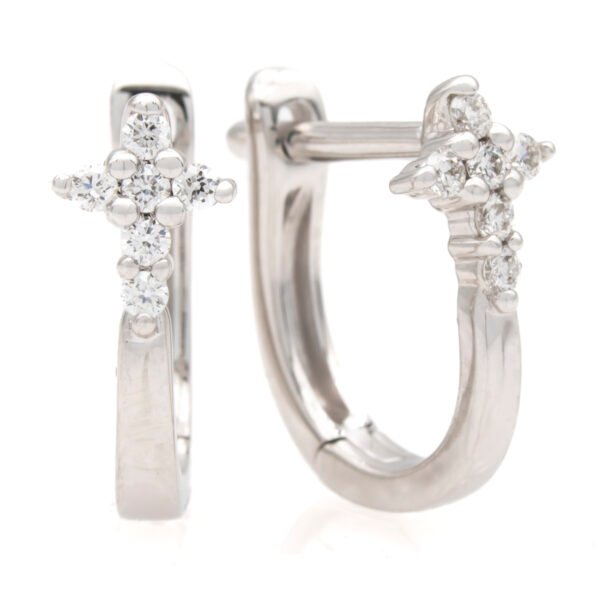 Diamond Huggie Hoop Earrings