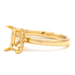 Fancy Shape Hidden Halo Ring Mounting