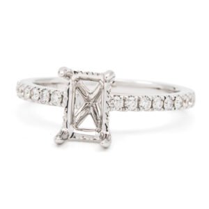 Diamond Shank Hidden Halo Ring