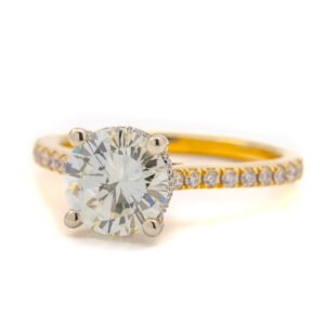 Diamond Shank Hidden Halo Ring