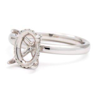 Fancy Shape Hidden Halo Ring