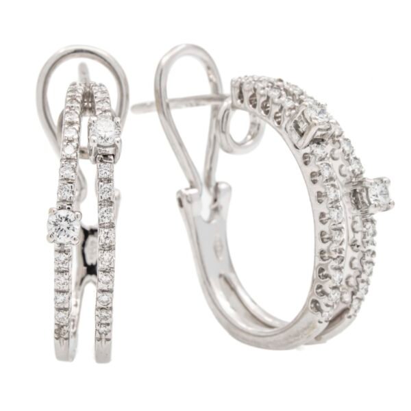 Diamond Fashion Hoop Earrings