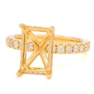 Diamond Shank Hidden Halo Ring
