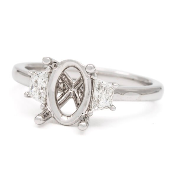 Fancy Shape 3 Stone Ring Mounting